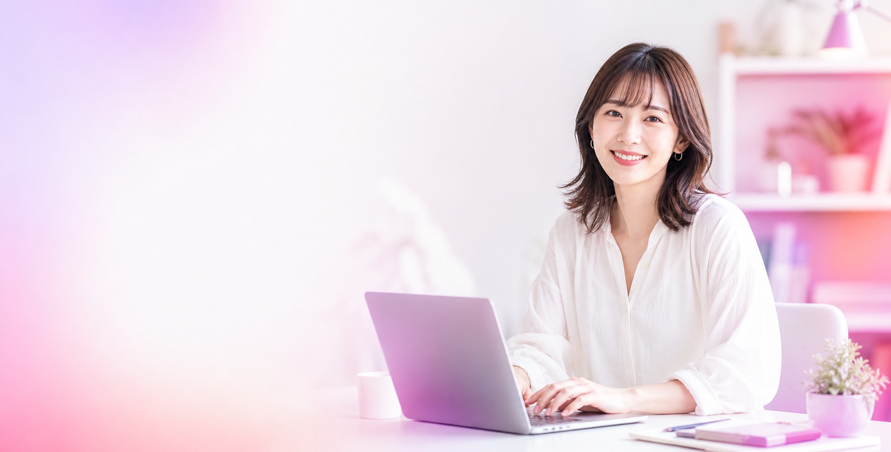 自宅でInstagram用のコンテンツを作る受講生のイメージ